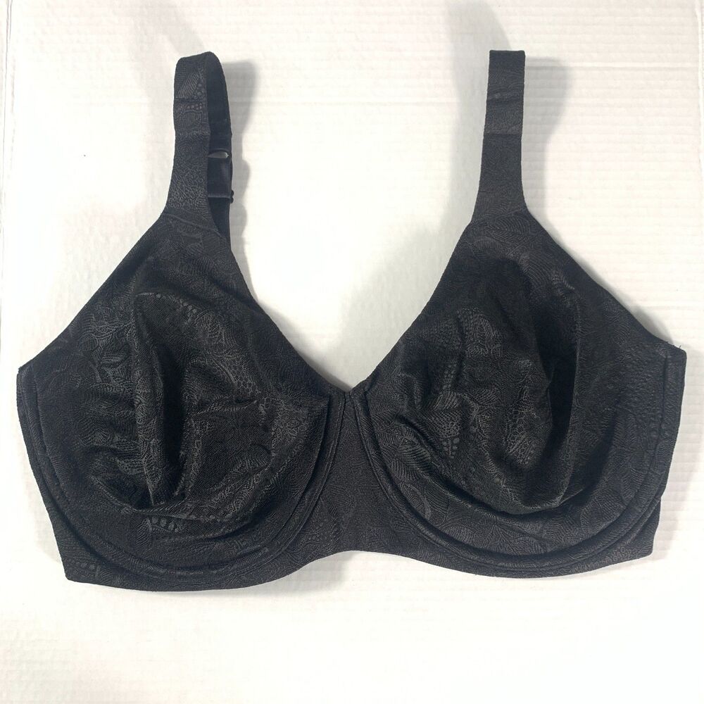 Bali Black Underwire Bra 42DD Full Coverage Supportive Everyday Lingerie